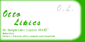 otto lipics business card